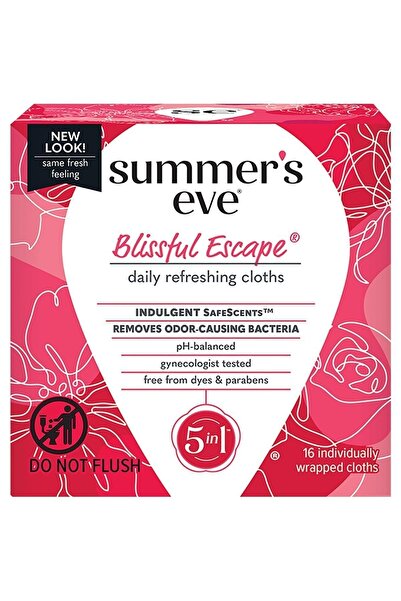 Summer's Eve مناديل تنظيف المناطق الخاصة من Summers Eve Blissful Escape، 16 قطعة