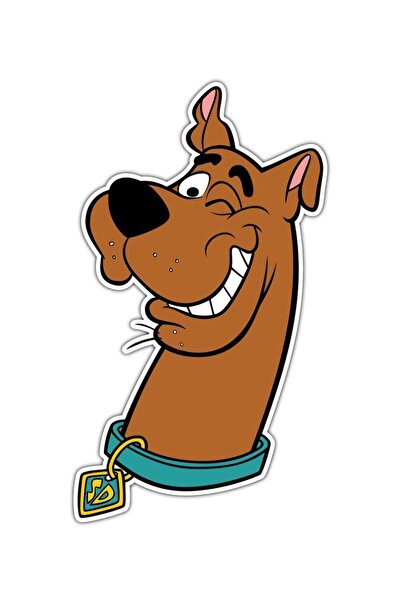 MegaSticker ملصق سيارة سكوبي دو، دراجة نارية، كمبيوتر محمول، خوذة، ملصق سيارة 17x10 سم