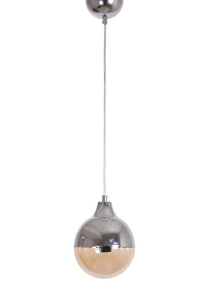 Fer Avize Rima Modern Design Cafe - Kitchen - Living Room Chrome Case Honey Glass Single Chandelier
