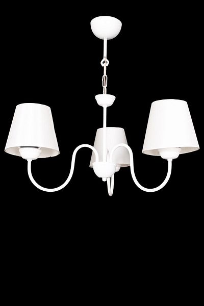 Fer Avize Lampshade Modern Design Pendant Lamp White Body 3-Piece Chandelier with White Head
