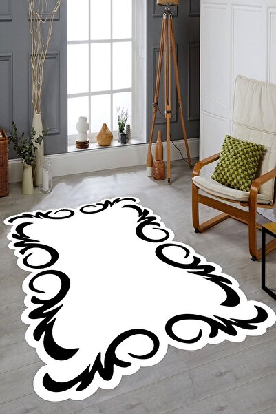YTR HOME Dijital Baskı Yıkanabilir Kaymaz Taban Dekoratif Salon Mutfak Halısı...