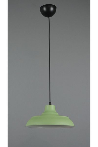 Fer Avize Sinyor Modern Metal Finished Green Inside White Pendant Lamp Cafe - Kitchen Single Chandelier