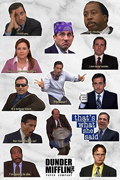 Limitless Design The Office Temalı Laptop Tablet Telefon Sticker Seti