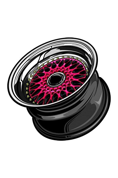 MegaSticker Bbs Jant Sticker Araba, Motorsiklet, Kask, Laptop, Cam Sticker 13...