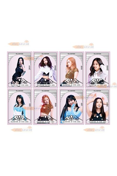 Güneş Kırtasiye Blackpink Shut Down Σετ φωτοκάρτας 8 τεμαχίων φωτοκάρτας