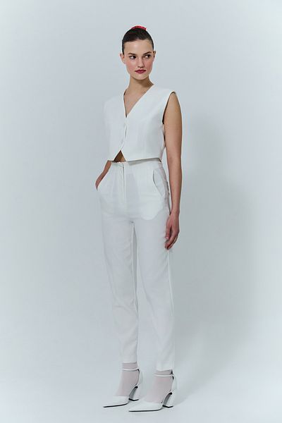 Quzu Trousers - Collet Detailed