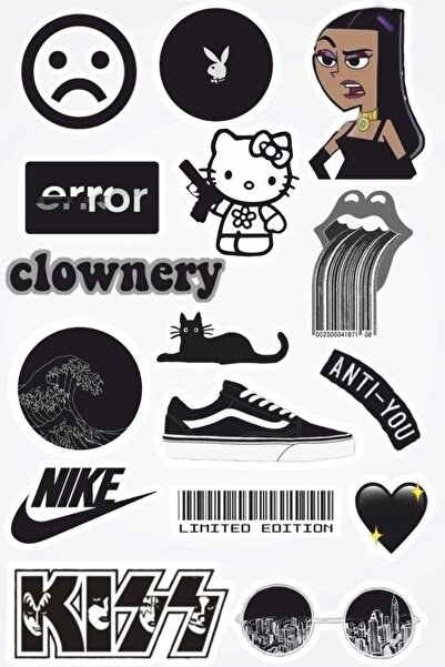 Limitless Design Dark Temalı Laptop Tablet Telefon Sticker Seti