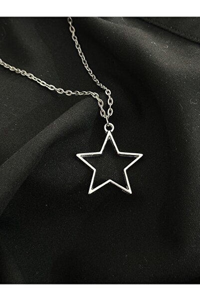 sleyshop gümüş renk yıldız kolye