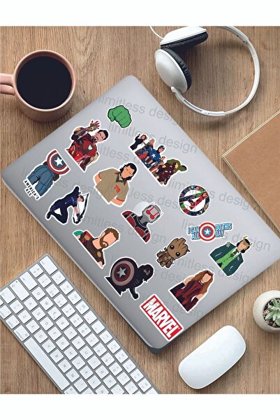 Limitless Design Marvel Avengers Süper Kahramanlar Temalı Laptop Tablet Defte...