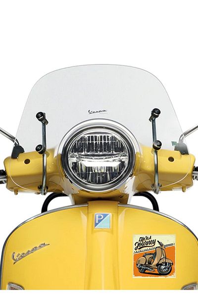 MegaSticker Autocolant Retro Vspa 12x12 Cm - Mașină, Motocicletă, Cască, Laptop, Geam
