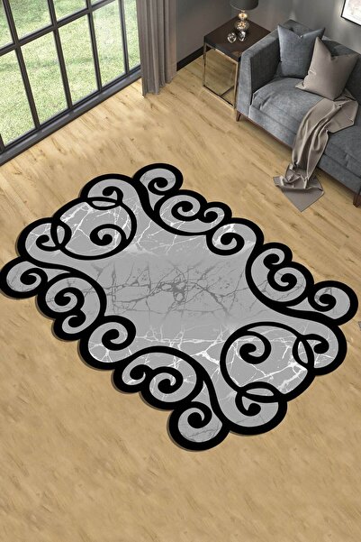 YTR HOME Dijital Baskı Yıkanabilir Kaymaz Taban Dekoratif Salon Mutfak Halısı...