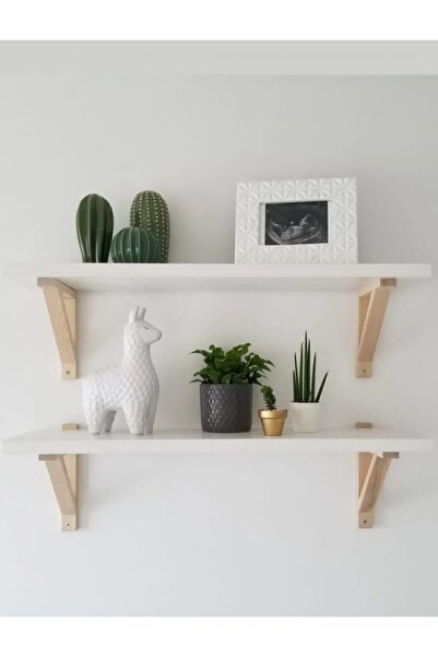 Üsküp Yapı 2 Li Set Ahşap Ayaklı Kitaplık Duvar Rafı Mdf 1.sınıf Malzemeden