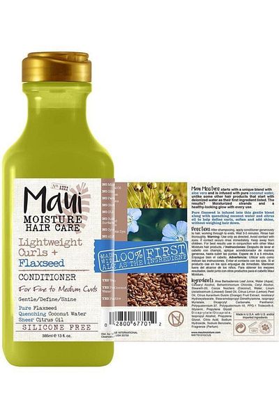 Maui Flaxseed Conditioner for Light Curly Hair 385ml