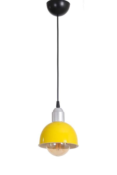 Fer Avize Bükreş Modern Design Cafe Kitchen Hall Living Room Yellow Color Metal Single Chandelier