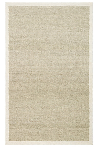 Eko Halı Lhasa 01 Mint Cream Yün ve Jüt İle Üretilen El Dokuma Hasır Tarz Mod...
