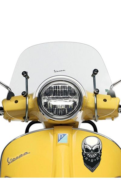 MegaSticker Craniu cu mască Auto, Motocicletă, Cască, Autocolant Laptop 14x10 Cm