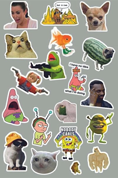 Limitless Design Mizah Meme Funny Temalı Laptop Tablet Telefon Sticker Seti