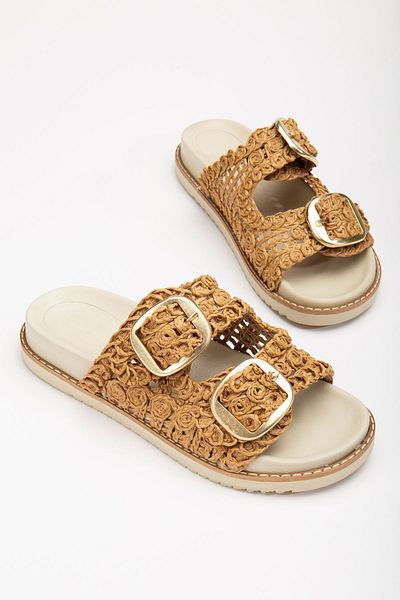 ElloLita Fuspetli Straw Slippers - Handmade