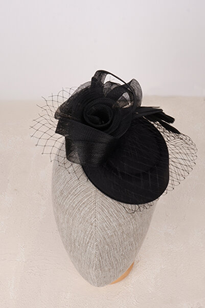 Limelia Pălărie de mireasă - șapcă elegantă cu detalii de perle și pene