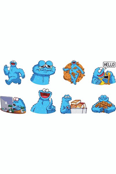 Limitless Design Kurabiye Canavarı Temalı Şirin Laptop Telefon Tablet Sticker...