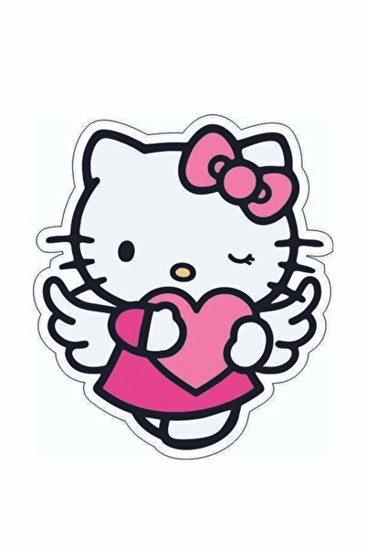 Limitless Design Hello Kity Kalpli Motorsiklet, Laptop, Kask, Araba Sticker 1...