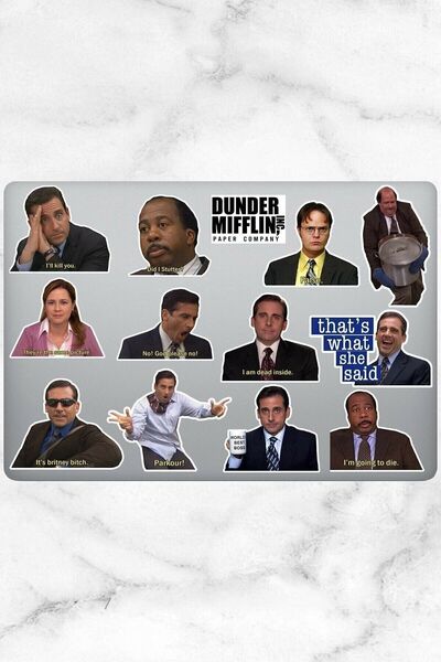 Limitless Design The Office Temalı Laptop Notebook Tablet Sticker Seti 14 Adet