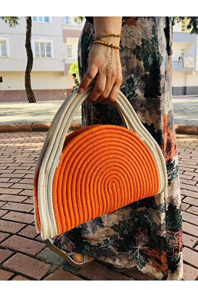 ModaCardin Rose' Mini Bohemian Style Jute Decorative Women's Bag