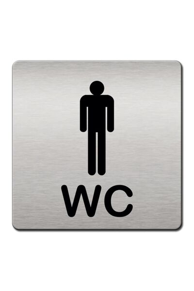 grigrafik Mts-B Series Metal Wc Bay Marked Toilet Sign, Directional Sign