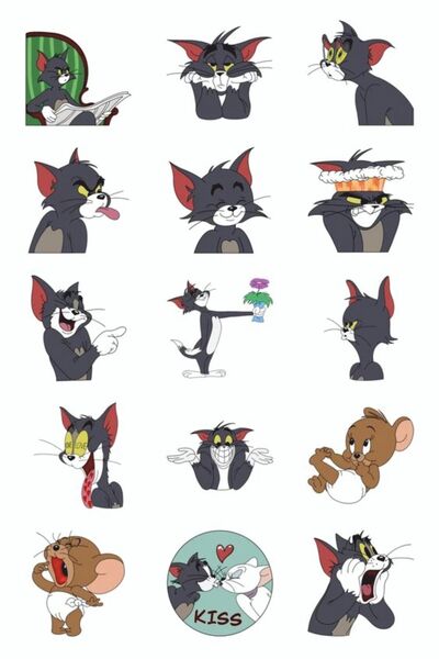 Limitless Design Tom Ve Jerry Temalı Laptop Tablet Telefon Sticker Seti