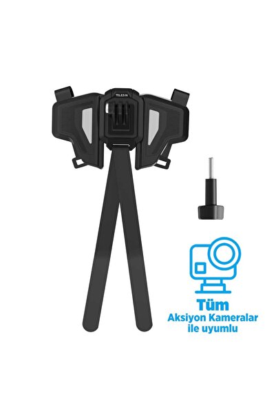 TELESIN GoPro Motor Kask Çene Bağlantı Aparatı Gümüş Gri  (GoPro Hero12 , Her...