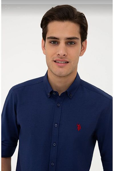 U.S. Polo Assn. Ανδρικό πουκάμισο Navy Blue