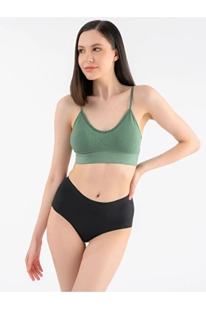 SAUNA SUIT Polfa Modelli Lazer Kesim İz Yapmaz Görünmez Toparlayıcı tekli Paket Siyah   Renk  Külot