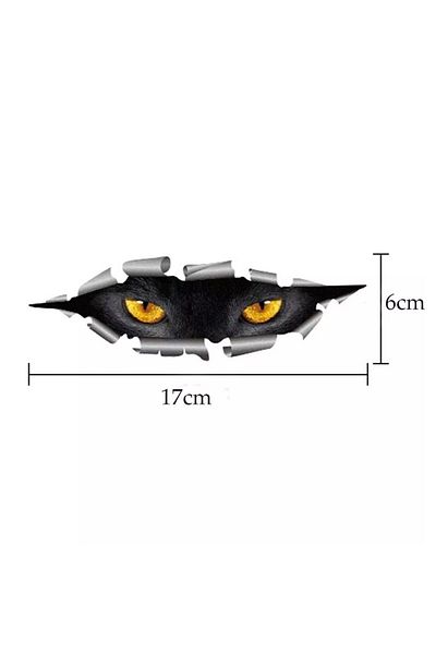 MegaSticker Autocolant Ochi Pantera, Motocicletă, Cască, Autocolant Laptop 17x6 Cm
