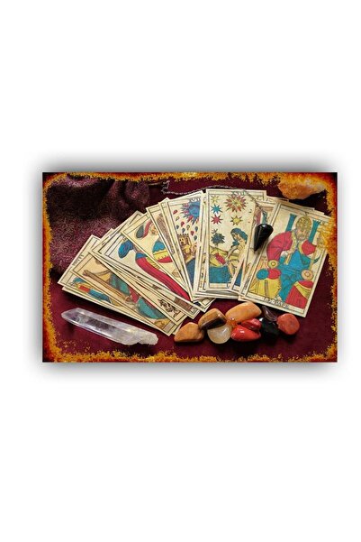 Teona Ahşap FAL KARTLARI Retro Ahşap Poster (Ölçü:20x30)