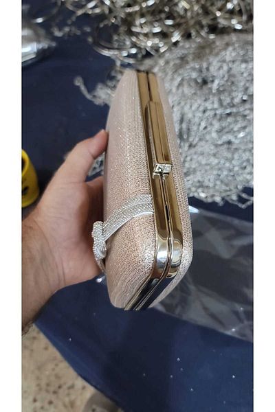 lowell bag Νέο μοντέλο LOWELL Βραδινή τσάντα με πλαϊνή πέτρα