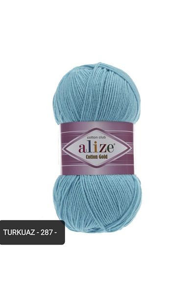 Alize Βαμβακερό χρυσό Amigurumi νήμα για πλέξιμο χειροποίητο νήμα διάτρησης νήμα πλεξίματος 100 gr Κωδικός χρώματος-287-τιρκουάζ-
