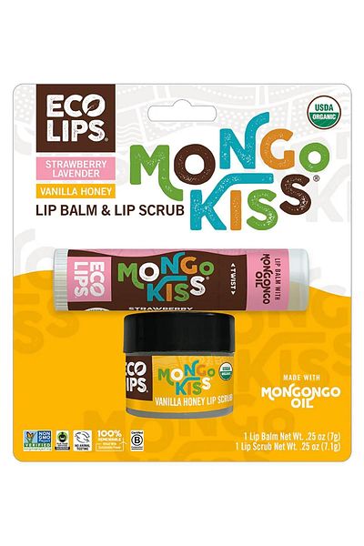 Eco Lips Mongo Kiss Lip Balm and Peeling Set