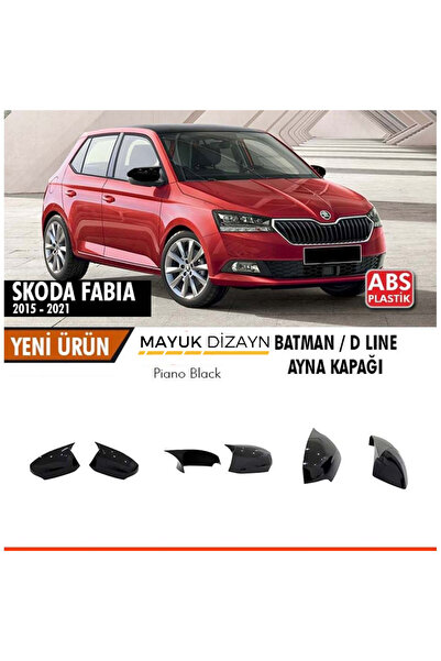 Mayuk Dizayn SKODA Fabia MK3 2015-2021 SİNYALLİ Batman Yarasa Ayna Kapağı --M...