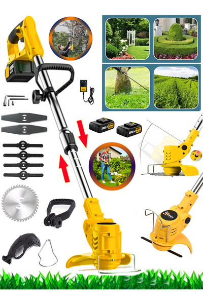 Wacker Germany WRT Seri 3800 VF 20 AH 2 Akülü Çim Çalı Ot Biçme Tırpanı Teles...