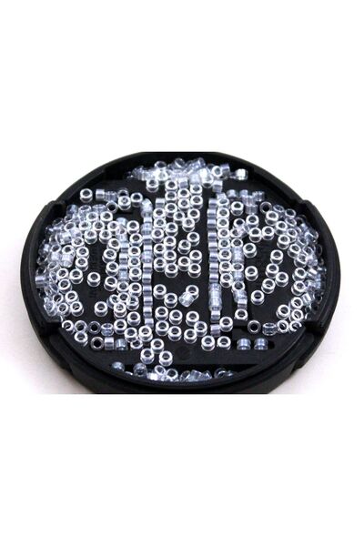 yfhobi 25 Gram - 2.5 mm Janjanlı Şeffaf Renk Düzgün Boyut Cam Miyuki Kum Bonc...