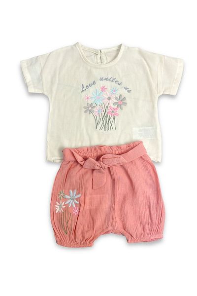 ADABEBEK Love Lower Muslin Set of 2 for Baby Girl