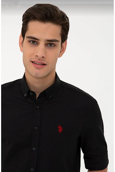 U.S. Polo Assn. Черна мъжка риза