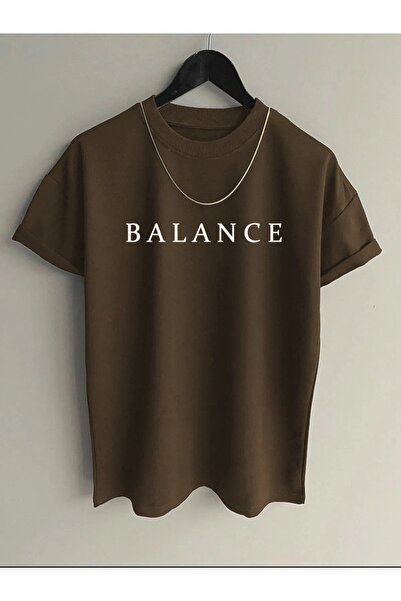 oneagılyazı Black Oversize T-Shirt - Men's Balance Printed