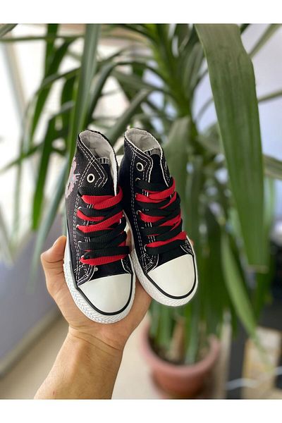 STARYOU STORE Tenis lung de in negru - Pantofi sport casual cu imprimeu Deadpol