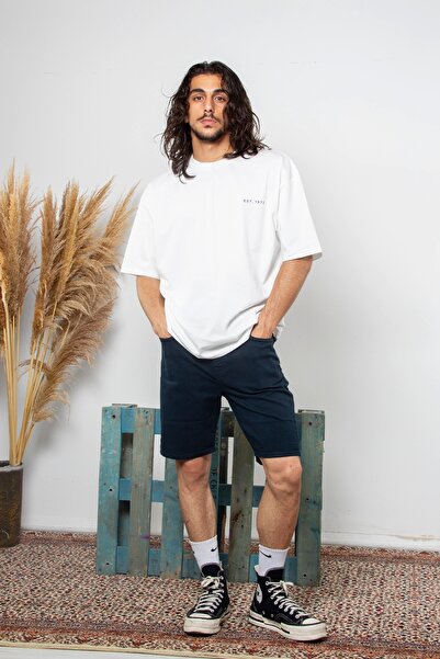 Sokak Butik Premium Oversize Unisex Λευκό Tshirt - EST.1973 Printed