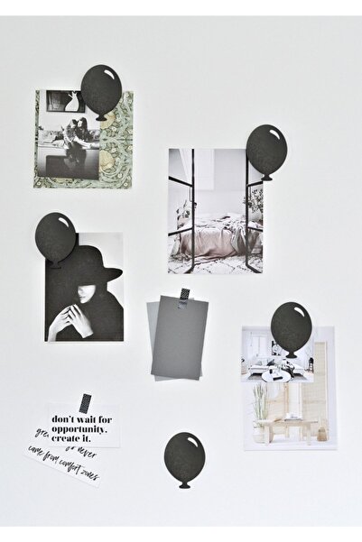 Revnak Dekorasyon Balon Modelli 6'lı Siyah Magnet