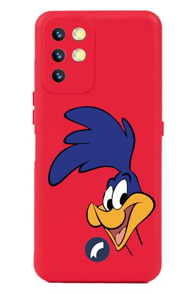 Reeder جراب S19 Max مصنوع من السيليكون باللون الأحمر مع طباعة وحماية للكاميرا