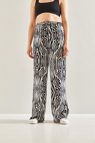 Bianco Lucci Kadın Beli Lastikli Multi Desenli Pantolon 60241009