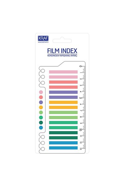 KRAF 3 Pieces 16x20 yp 6x45 mm Bright Color Index Film with Ruler - PP 16645-1