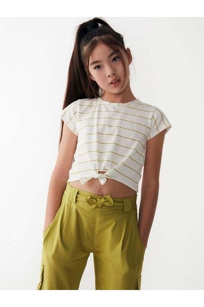 NK Marigold Patterned Cotton Girl's T-shirt